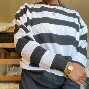 Stripped black and white sweater